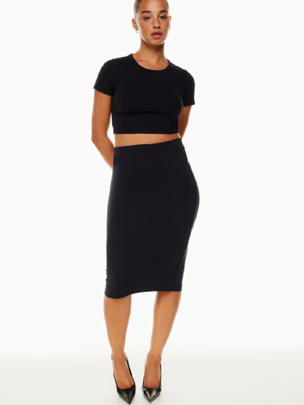 Aritzia/Babaton- Black Contour Pencil Skirt-NWT!